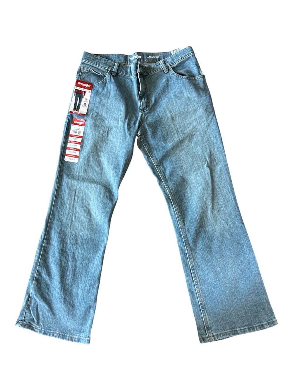 Wrangler Men’s Bootcut Jeans in Light Blue Denim